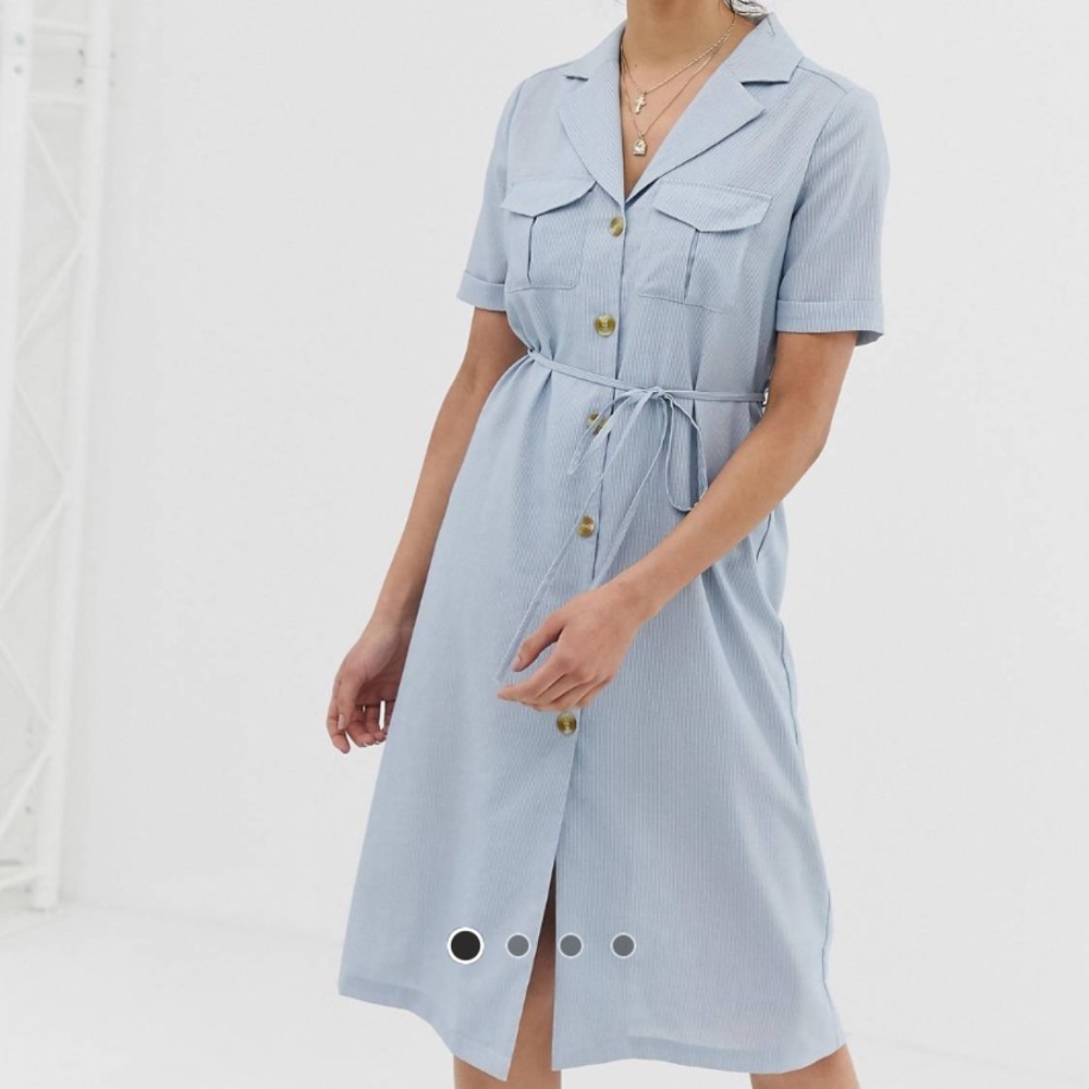 Emory Park shirt midi dress with lapel collar